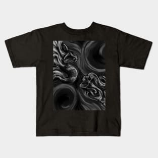 Skull & Snake (b&w) Kids T-Shirt